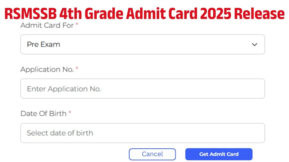 Rajasthan 4th Grade Admit Card 2025 जारी: डाउनलोड लिंक, परीक्षा तिथियां 19-21 सितंबर, शिफ्ट टाइमिंग और परीक्षा पैटर्न